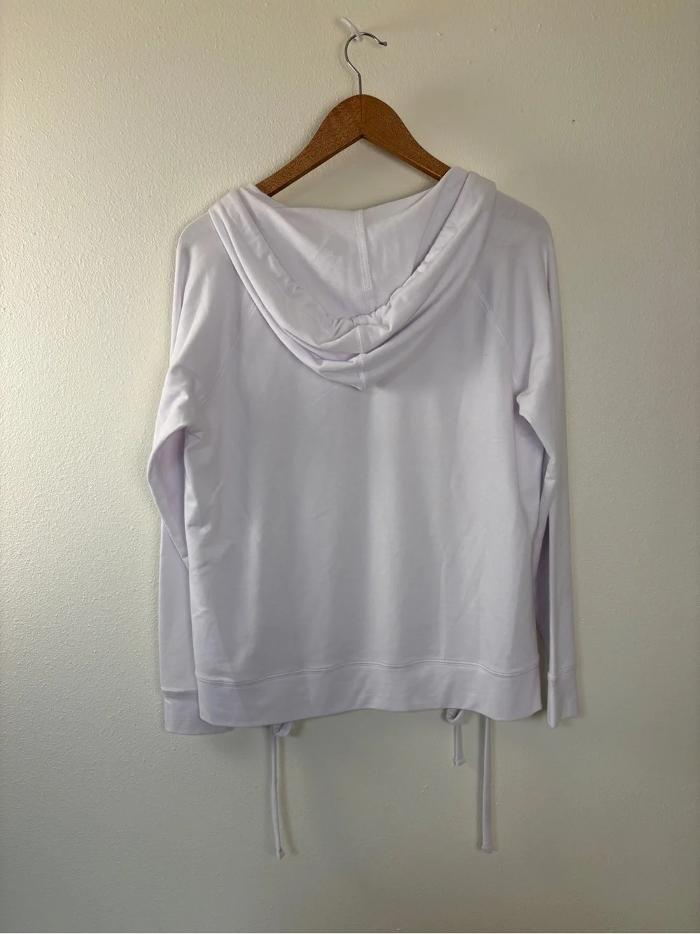 Michael Kors White Lace-Up Hoodie Top